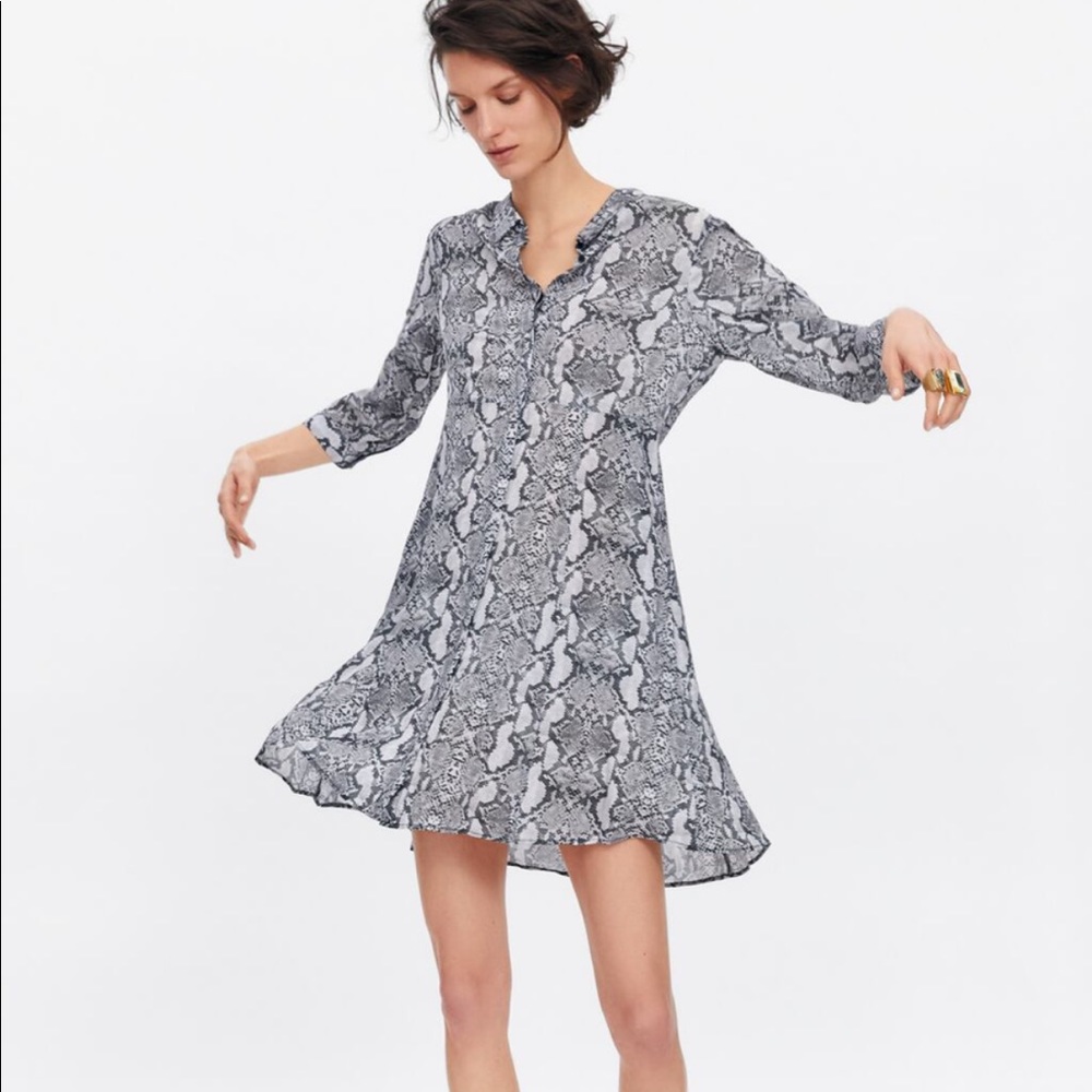 NWT Zara Snakeskin Print Dress